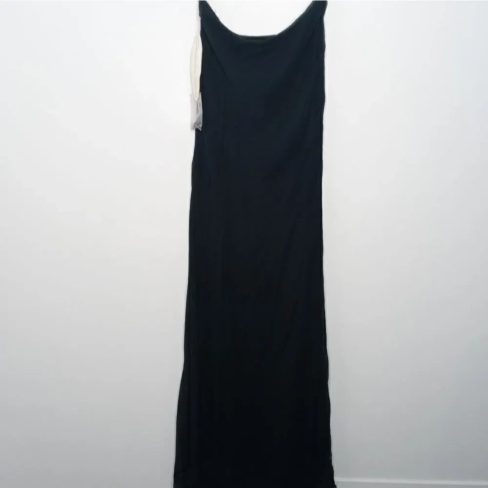 Cassandra Stone black silk dress/ strapless dress size 4